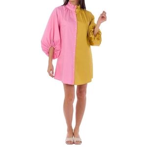 Colorblock Pink and Yellow Dress